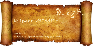 Wilpert Ádám névjegykártya